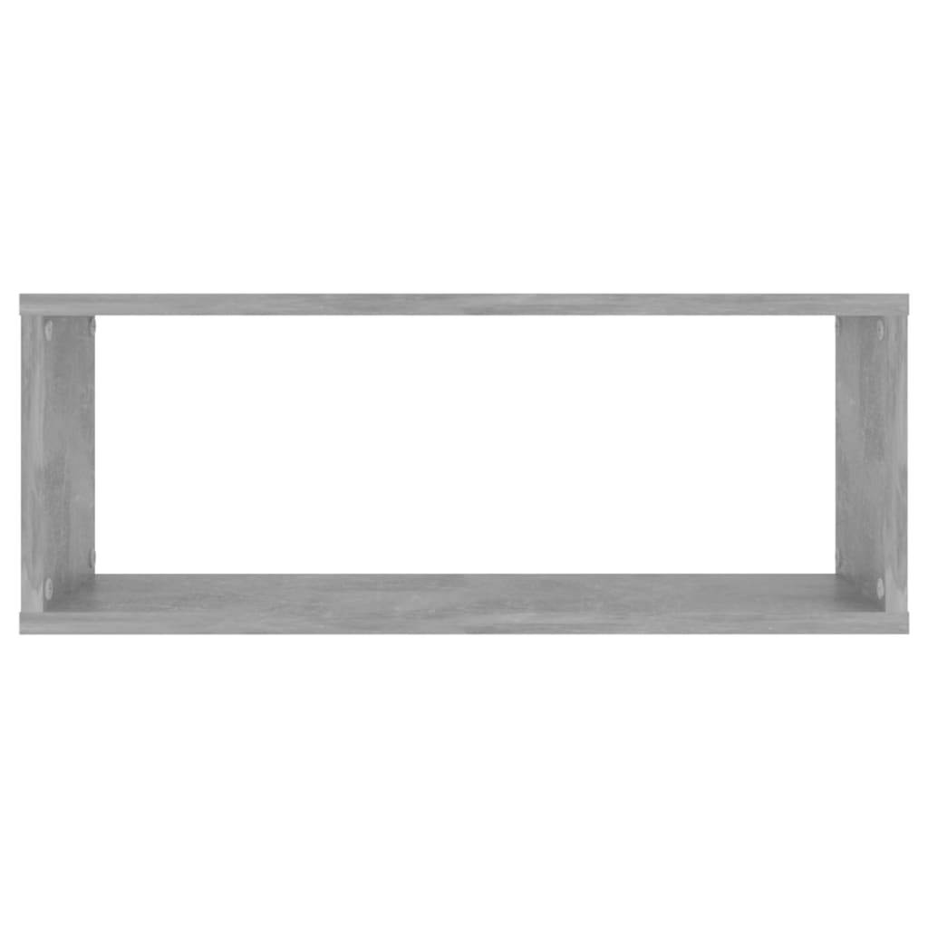 Wall Cube Shelves 2 pcs Concrete Grey 60x15x23 cm Engineered Wood