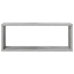 Wall Cube Shelves 2 pcs Concrete Grey 60x15x23 cm Engineered Wood