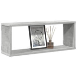 Wall Cube Shelves 4 pcs Concrete Grey 60x15x23 cm Engineered Wood