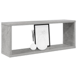 Wall Cube Shelves 6 pcs Concrete Grey 60x15x23 cm Engineered Wood - Side View