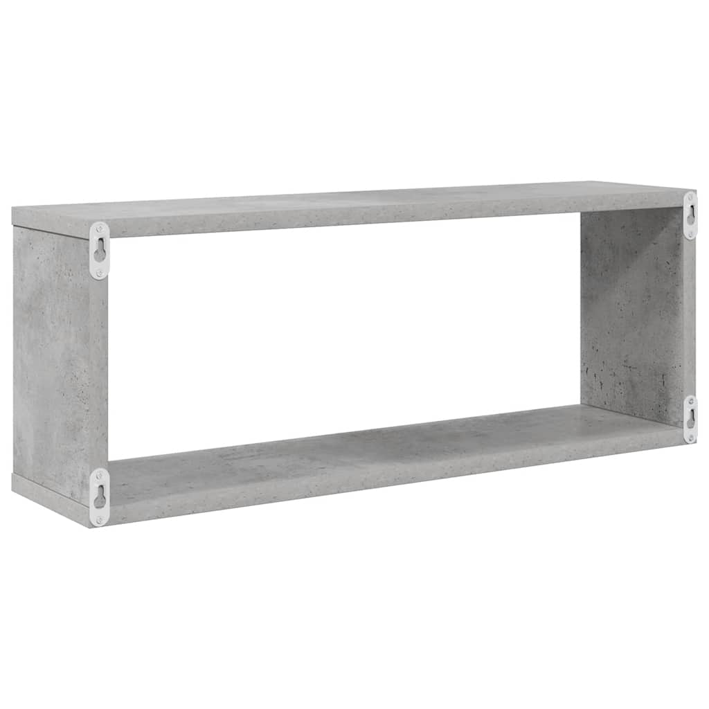 Wall Cube Shelves 6 pcs Concrete Grey 60x15x23 cm Engineered Wood