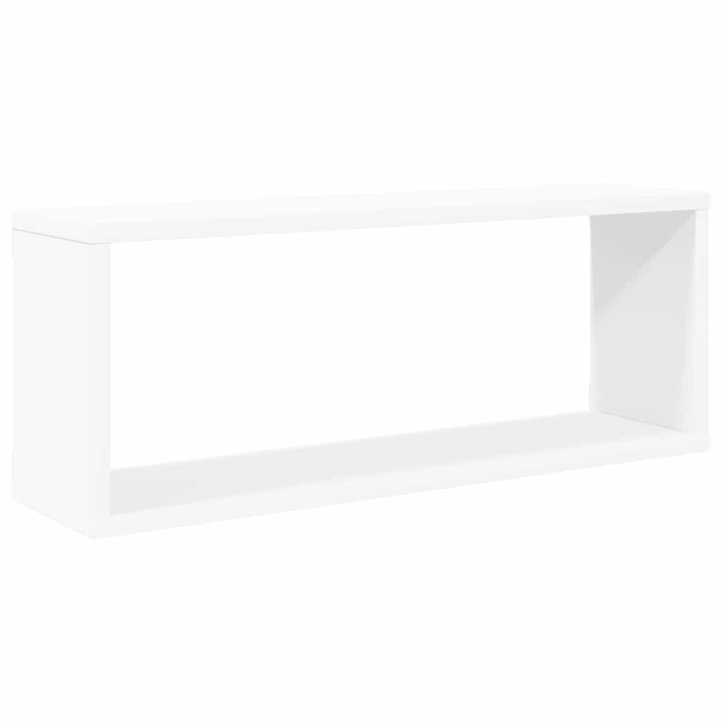 Wall Cube Shelves 2 pcs White and Sonoma Oak 60x15x23 cm Engineered Wood