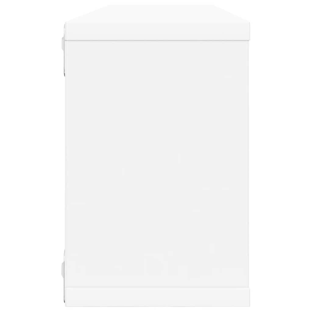 Wall Cube Shelves 2 pcs White and Sonoma Oak 60x15x23 cm Engineered Wood