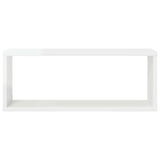 Wall Cube Shelves 2 pcs High Gloss White 60x15x23 cm Engineered Wood - 45-Degree Angle