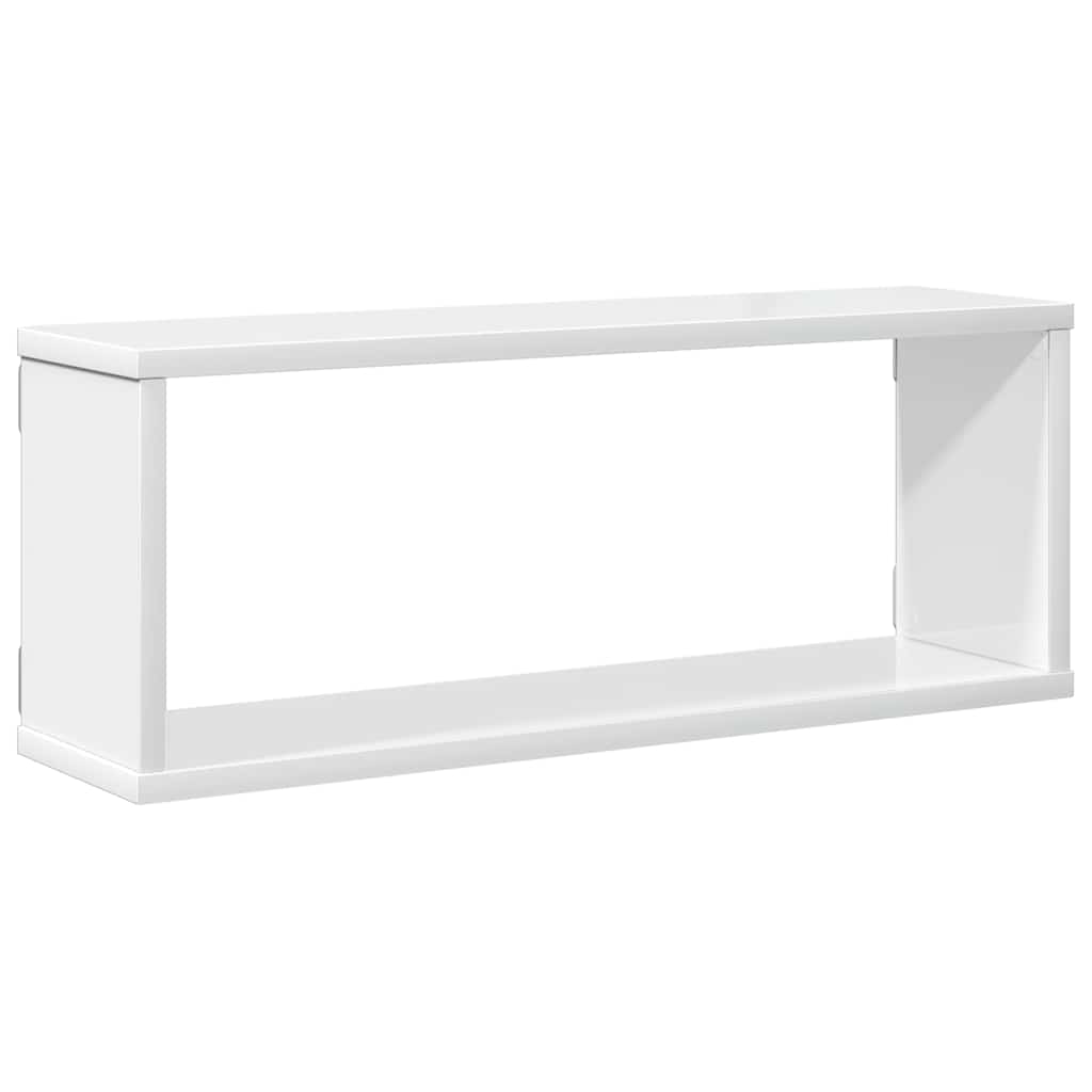 Wall Cube Shelves 4 pcs High Gloss White 60x15x23 cm Engineered Wood