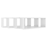 Wall Cube Shelves 4 pcs High Gloss White 60x15x23 cm Engineered Wood - Close-Up Angle