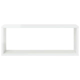 Wall Cube Shelves 6 pcs High Gloss White 60x15x23 cm Engineered Wood - 45-Degree Angle