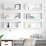 Wall Cube Shelves 6 pcs High Gloss White 60x15x23 cm Engineered Wood