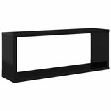 Wall Cube Shelves 4 pcs High Gloss Black 60x15x23 cm Engineered Wood - Top-Down View