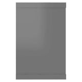 Wall Cube Shelves 6 pcs High Gloss Grey 60x15x23 cm Engineered Wood