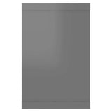 Wall Cube Shelves 6 pcs High Gloss Grey 60x15x23 cm Engineered Wood - Rear View