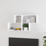 Wall Shelf White 100x18x53 cm Engineered Wood