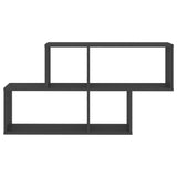 Wall Shelf Grey 100x18x53 cm Engineered Wood - Top-Down View