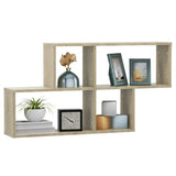 Wall Shelf Sonoma Oak 100x18x53 cm Engineered Wood - Side View