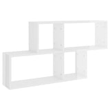 Wall Shelf High Gloss White 100x18x53 cm Engineered Wood