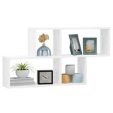 Wall Shelf High Gloss White 100x18x53 cm Engineered Wood