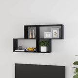 Wall Shelf High Gloss Black 100x18x53 cm Engineered Wood