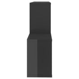 Wall Shelf High Gloss Grey 100x18x53 cm Engineered Wood