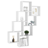 Wall Cube Shelf White 90x15x119 cm Engineered Wood