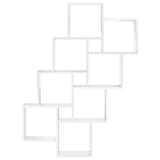 Wall Cube Shelf White 90x15x119 cm Engineered Wood