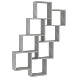 Wall Cube Shelf Concrete Grey 90x15x119 cm Engineered Wood - Front View