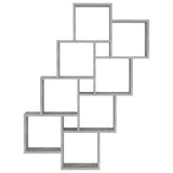 Wall Cube Shelf Concrete Grey 90x15x119 cm Engineered Wood - Top-Down View