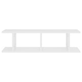 Wall Shelves 2 pcs White 75x18x20 cm Engineered Wood