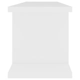 Wall Shelves 2 pcs White 75x18x20 cm Engineered Wood - Rear View