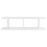 Wall Shelves 2 pcs High Gloss White 75x18x20 cm Engineered Wood