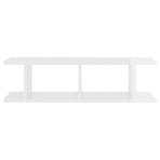 Wall Shelves 2 pcs High Gloss White 75x18x20 cm Engineered Wood
