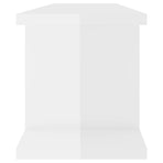Wall Shelves 2 pcs High Gloss White 75x18x20 cm Engineered Wood