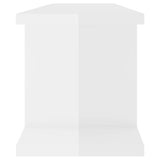 Wall Shelves 2 pcs High Gloss White 75x18x20 cm Engineered Wood - Rear View