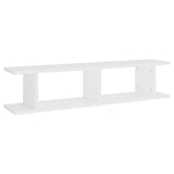 Wall Shelves 2 pcs White 90x18x20 cm Engineered Wood - Top-Down View