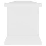 Wall Shelves 2 pcs White 90x18x20 cm Engineered Wood - Rear View