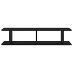 Wall Shelves 2 pcs Black 90x18x20 cm Engineered Wood