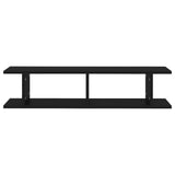 Wall Shelves 2 pcs Black 90x18x20 cm Engineered Wood - 45-Degree Angle