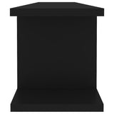 Wall Shelves 2 pcs Black 90x18x20 cm Engineered Wood - Rear View