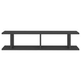 Wall Shelves 2 pcs Grey 90x18x20 cm Engineered Wood