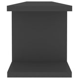 Wall Shelves 2 pcs Grey 90x18x20 cm Engineered Wood - Rear View