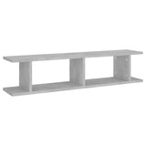 Wall Shelves 2 pcs Concrete Grey 90x18x20 cm Engineered Wood - Top-Down View