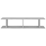 Wall Shelves 2 pcs Concrete Grey 90x18x20 cm Engineered Wood - 45-Degree Angle