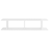 Wall Shelves 2 pcs High Gloss White 90x18x20 cm Engineered Wood - 45-Degree Angle