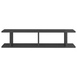 Wall Shelves 2 pcs High Gloss Grey 90x18x20 cm Engineered Wood