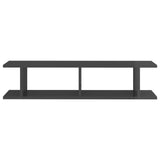 Wall Shelves 2 pcs High Gloss Grey 90x18x20 cm Engineered Wood - 45-Degree Angle