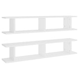 Wall Shelves 2 pcs White 105x18x20 cm Engineered Wood