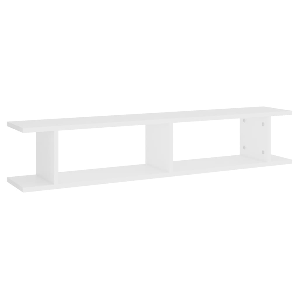 Wall Shelves 2 pcs White 105x18x20 cm Engineered Wood