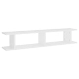 Wall Shelves 2 pcs White 105x18x20 cm Engineered Wood