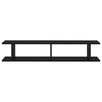 Wall Shelves 2 pcs Black 105x18x20 cm Engineered Wood