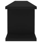 Wall Shelves 2 pcs Black 105x18x20 cm Engineered Wood