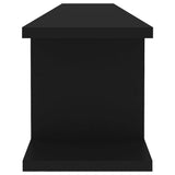 Wall Shelves 2 pcs Black 105x18x20 cm Engineered Wood - Rear View